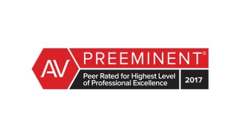 2017 Martindale Hubbell A-V Preeminent Rated Attorneys